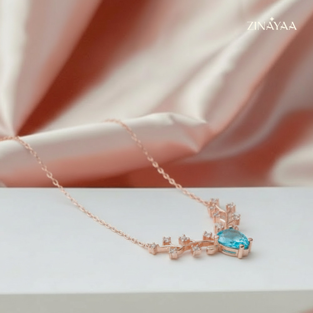925 Sterling Silver Deer Bloom Pendant Necklace