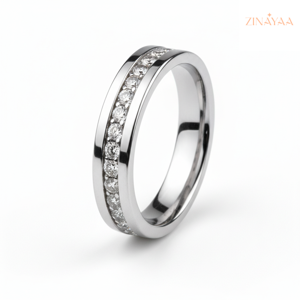 92.5 Sterling Silver Eternal Spark Men’s Adjustable  Band