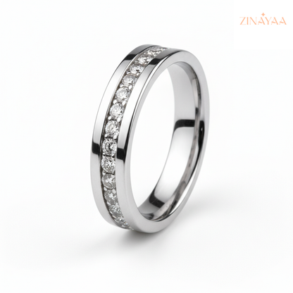 92.5 Sterling Silver Eternal Spark Men’s Adjustable  Band