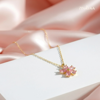 925 Sterling Silver Floral Blossom Adjustable Necklace