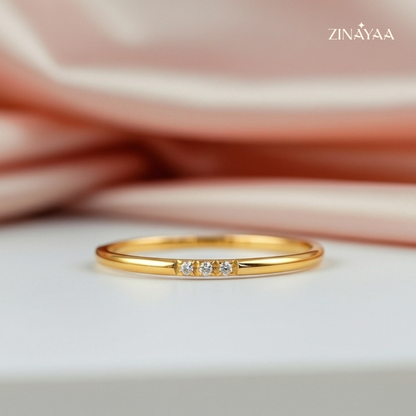 925 Sterling Silver Minimal Spark in Adjustable Ring