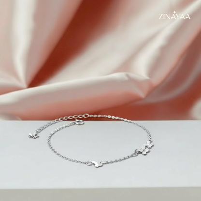 925 Sterling Silver Butterfly Charm Adjustable