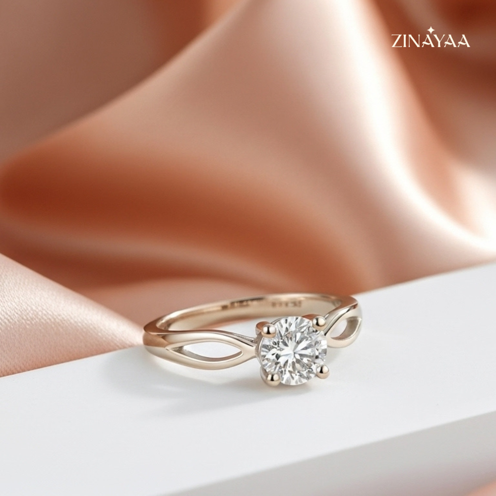 925 Sterling Silver Classic Solitaire Adjustable Ring