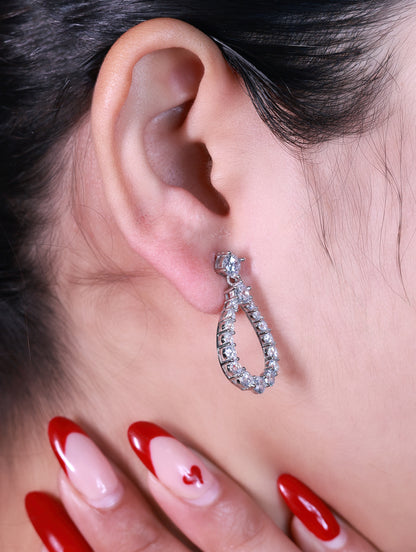 92.5 Sterling Silver Stella Pear Earrings