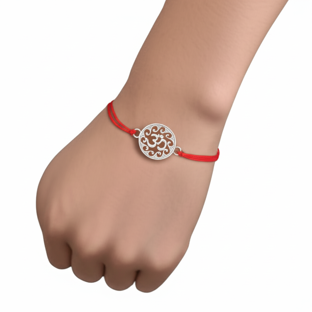 92.5 sterling silver om Rakhi