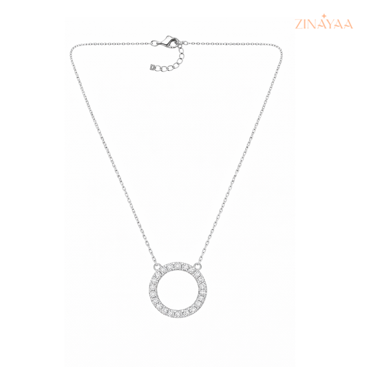 925 Sterling Silver Eternal Circle Adjustable Necklace