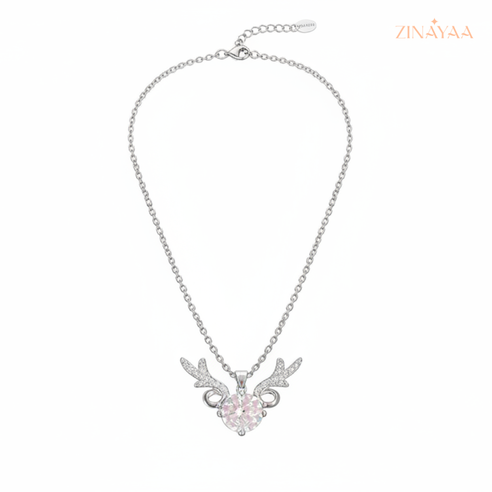 925 Sterling Silver Angel Wings Adjustable Pendant Necklace