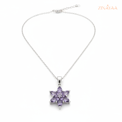 925 Sterling Silver Blossom Vine Pendant Necklace
