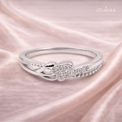 925 Sterling Silver Twisted Spark Adjustable Ring