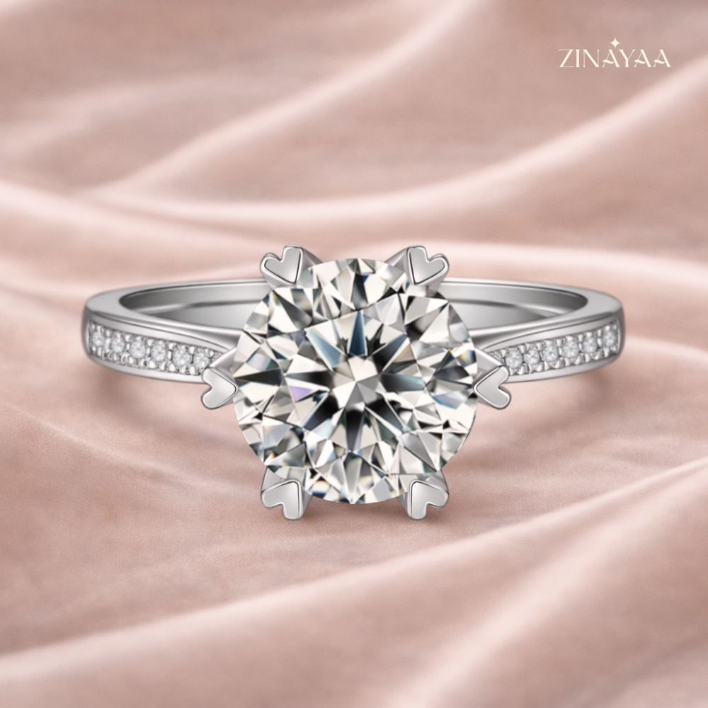 925 Sterling Silver Regal Solitaire Adjustable Ring