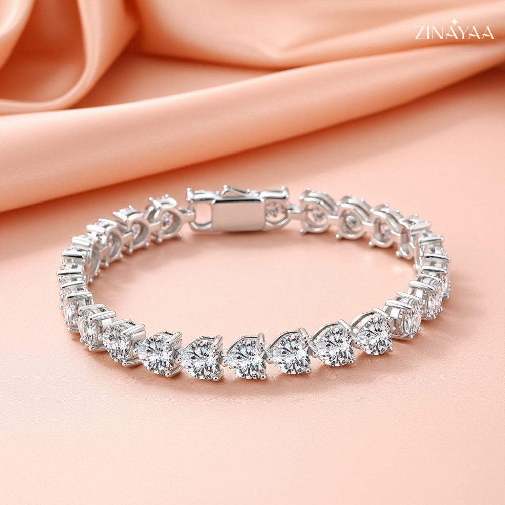 925 Sterling Silver Classic Sparkle Adjustable Bracelet
