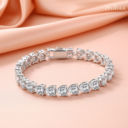 925 Sterling Silver Classic Sparkle Adjustable Bracelet