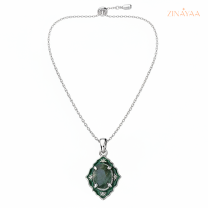 925 Sterling Silver Emerald Grace Adjustable Necklace