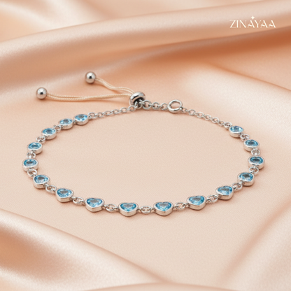 925 Sterling Silver Azure Teardrop Bracelet