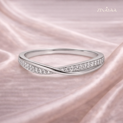 925 Sterling Silver Infinity Sparkle Adjustable Ring
