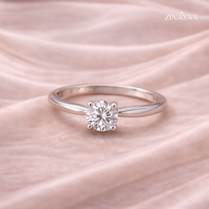 925 Sterling Silver Solitaire Adjustable Ring
