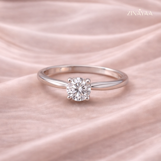 925 Sterling Silver Solitaire Adjustable Ring