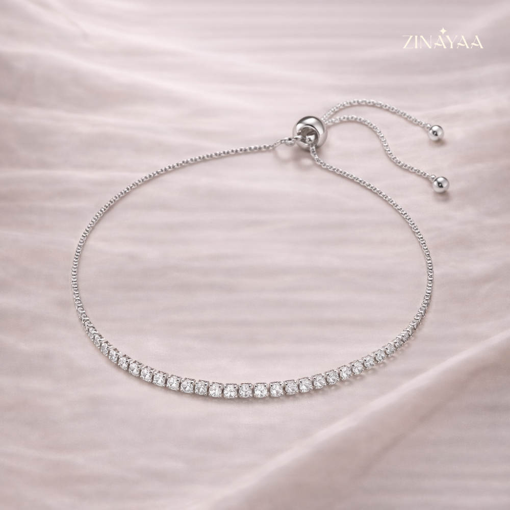 925 Sterling Silver Adjustable Tennis Bracelet