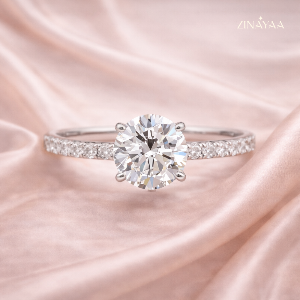 925 Sterling Silver Classic Solitaire Adjustable Ring
