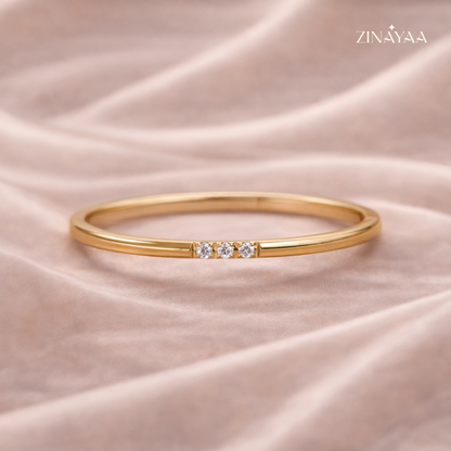 925 Sterling Silver Minimal Spark in Adjustable Ring