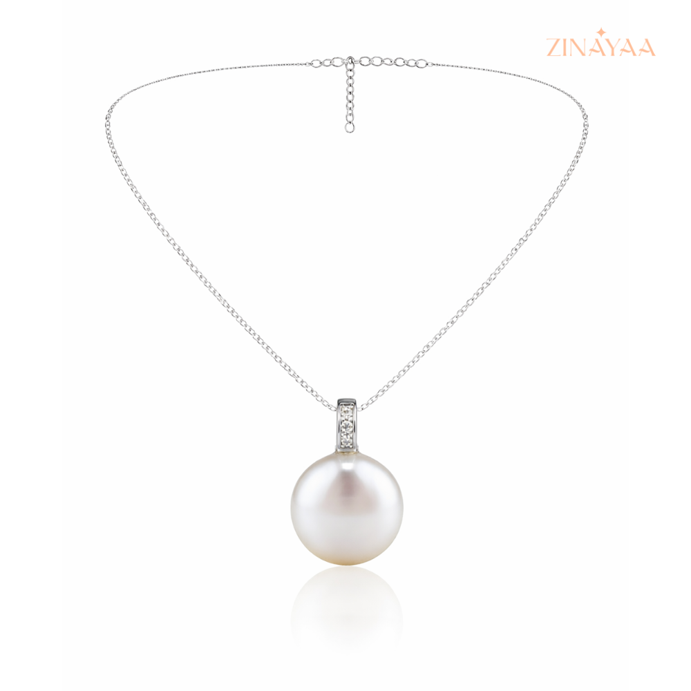 925 Sterling Silver Classic Pearl Adjustable Necklace