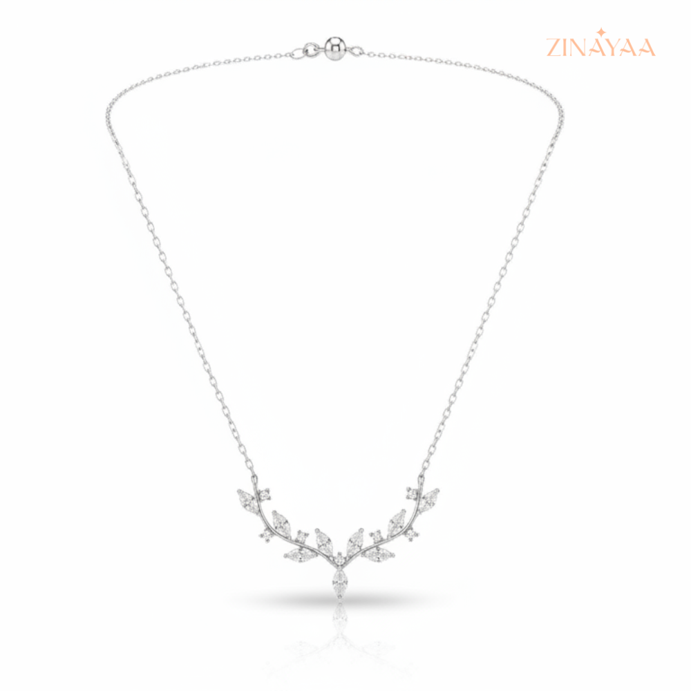 925 Sterling Silver Leaf Vines Adjustable Necklace