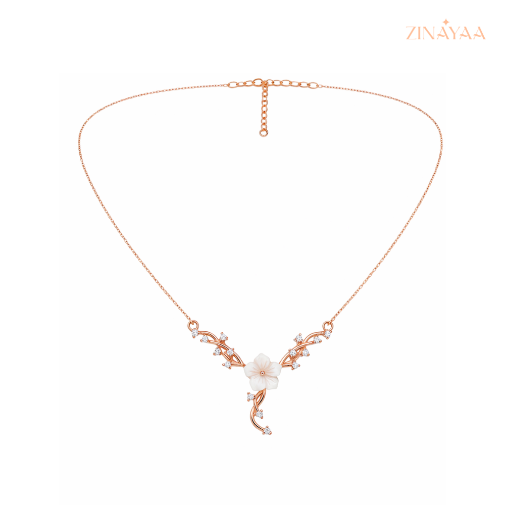 925 Sterling Silver Floral Vine Necklace