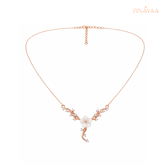 925 Sterling Silver Floral Vine Necklace