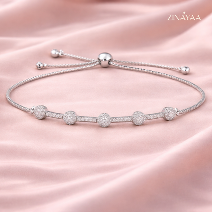 925 Sterling Silver Celestial Spark Adjustable Bracelet