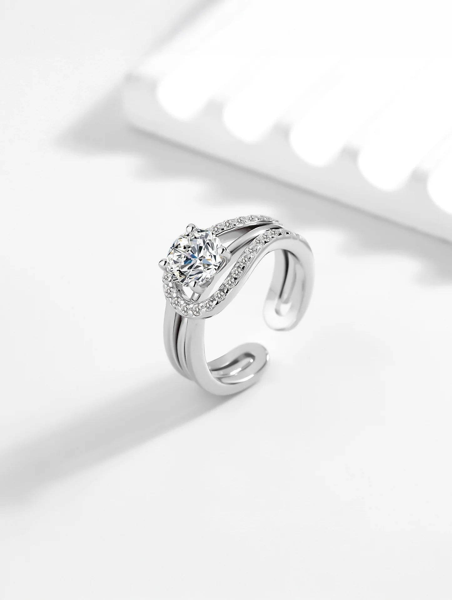 92.5 Sterling Silver 2 in 1 adjustable Ring