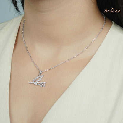 92.5 Sterling Silver Krishna's Flute Pendant with Chain