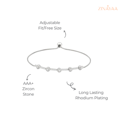 925 Sterling Silver Celestial Spark Adjustable Bracelet