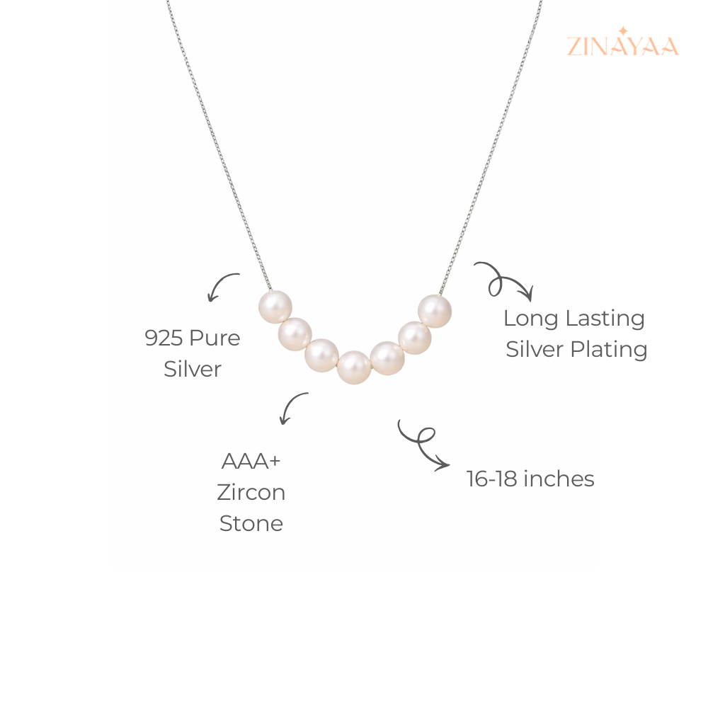925 Sterling Silver Pearl Grace Necklace