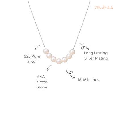 925 Sterling Silver Pearl Grace Necklace