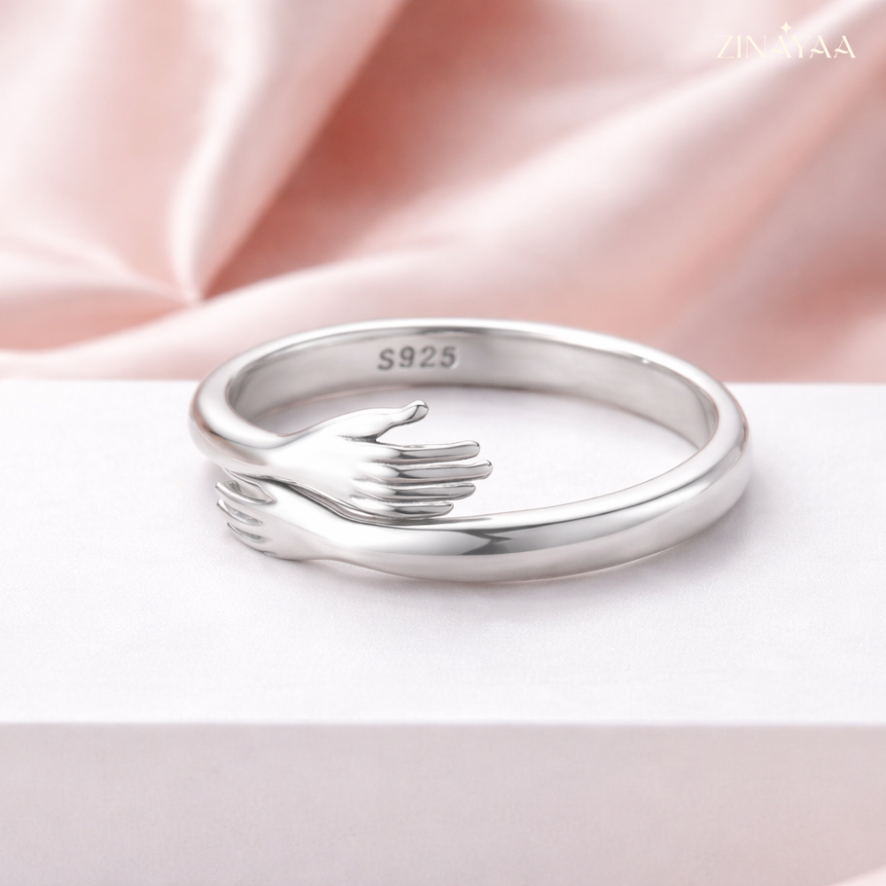 925 Sterling Silver Embrace AdjustableRing