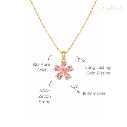 925 Sterling Silver Floral Blossom Adjustable Necklace