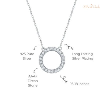 925 Sterling Silver Eternal Circle Adjustable Necklace