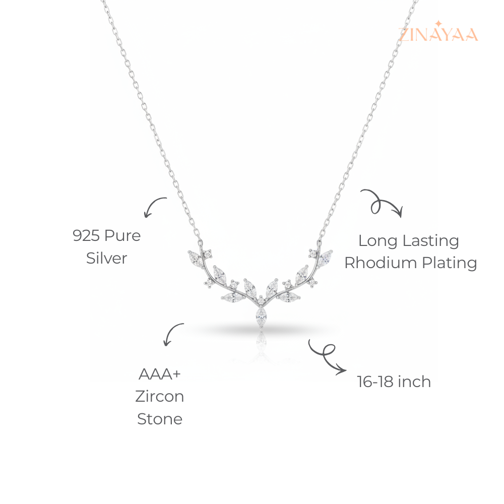 925 Sterling Silver Leaf Vines Adjustable Necklace