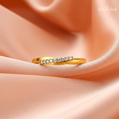 92.5 Sterling Silver Golden Whisper Adjustable Band