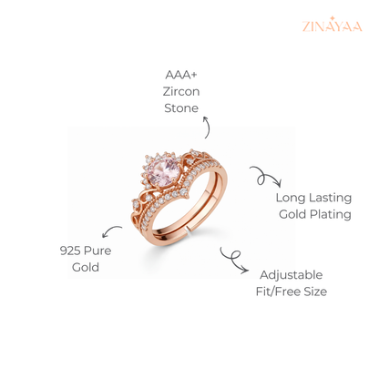 925 Sterling Silver Rose Blossom Adjustable Ring