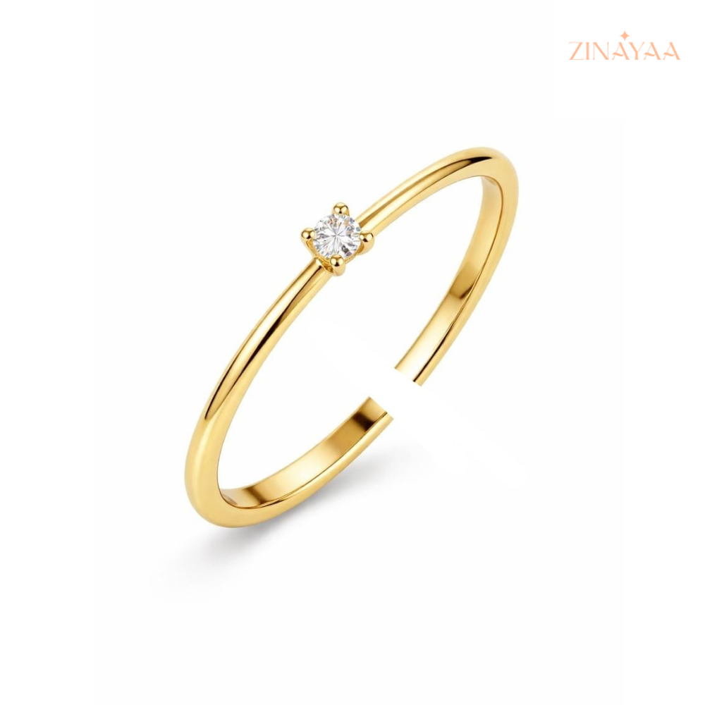 925  Sterling Silver Golden Grace Adjustable Ring