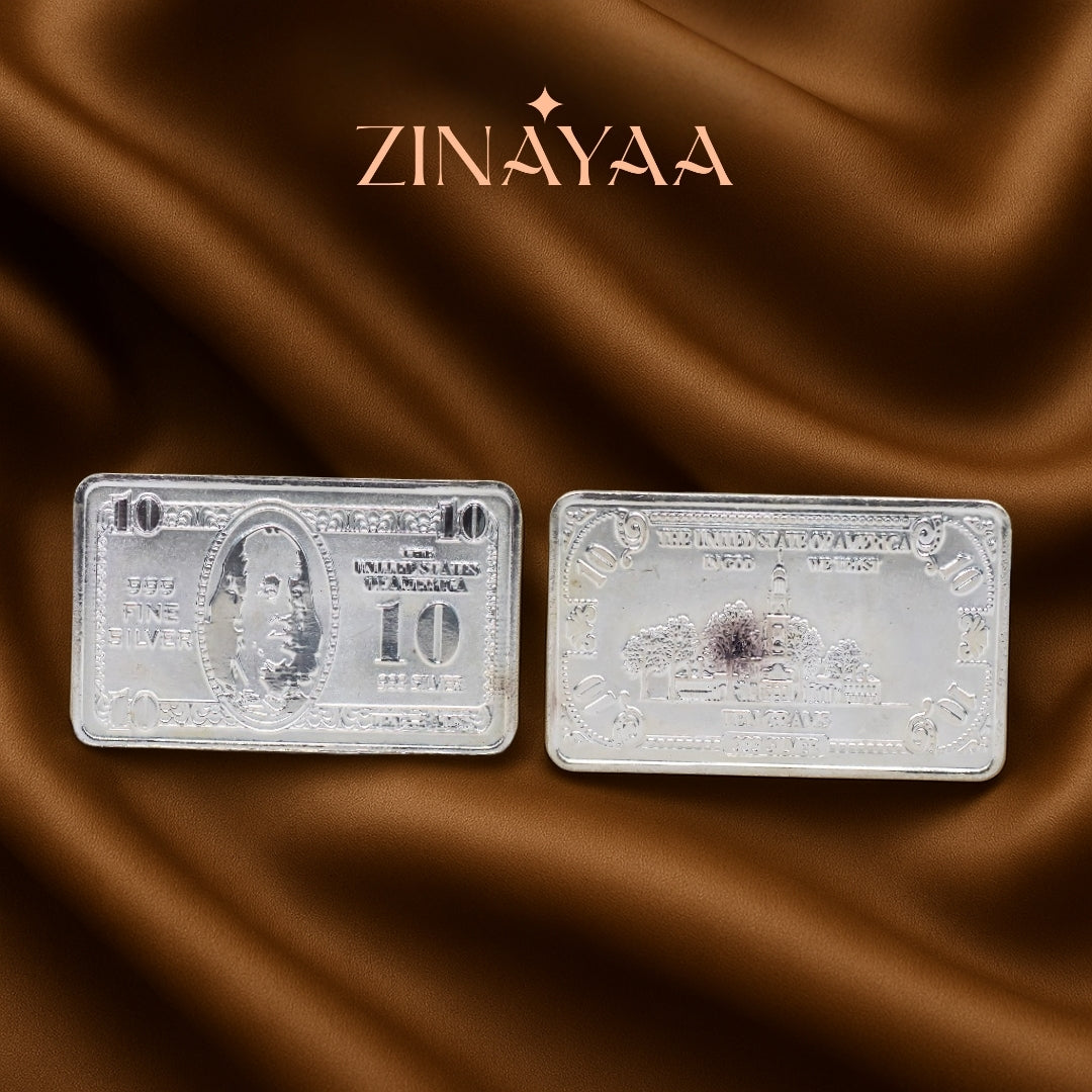 999 Purity Dollar 10 Gms Coin