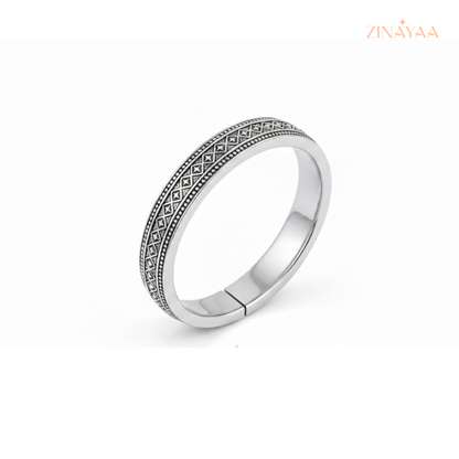 925 Sterling Silver Heritage Band Adjustable Ring for Men