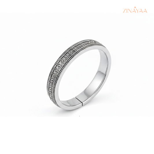 925 Sterling Silver Heritage Band Adjustable Ring for Men