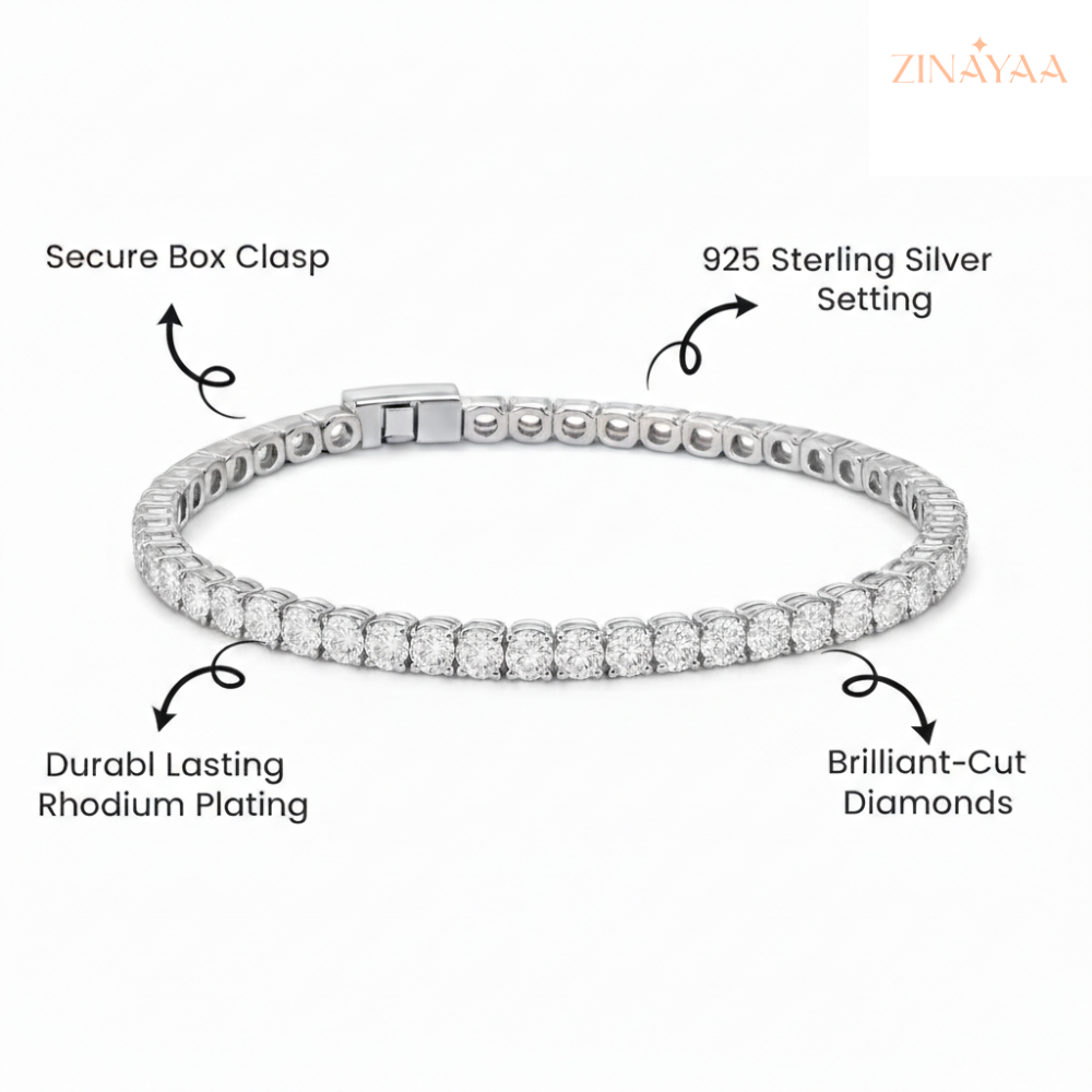 925 Sterling Silver Eternal Spark Tennis Bracelet
