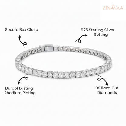 925 Sterling Silver Eternal Spark Tennis Bracelet