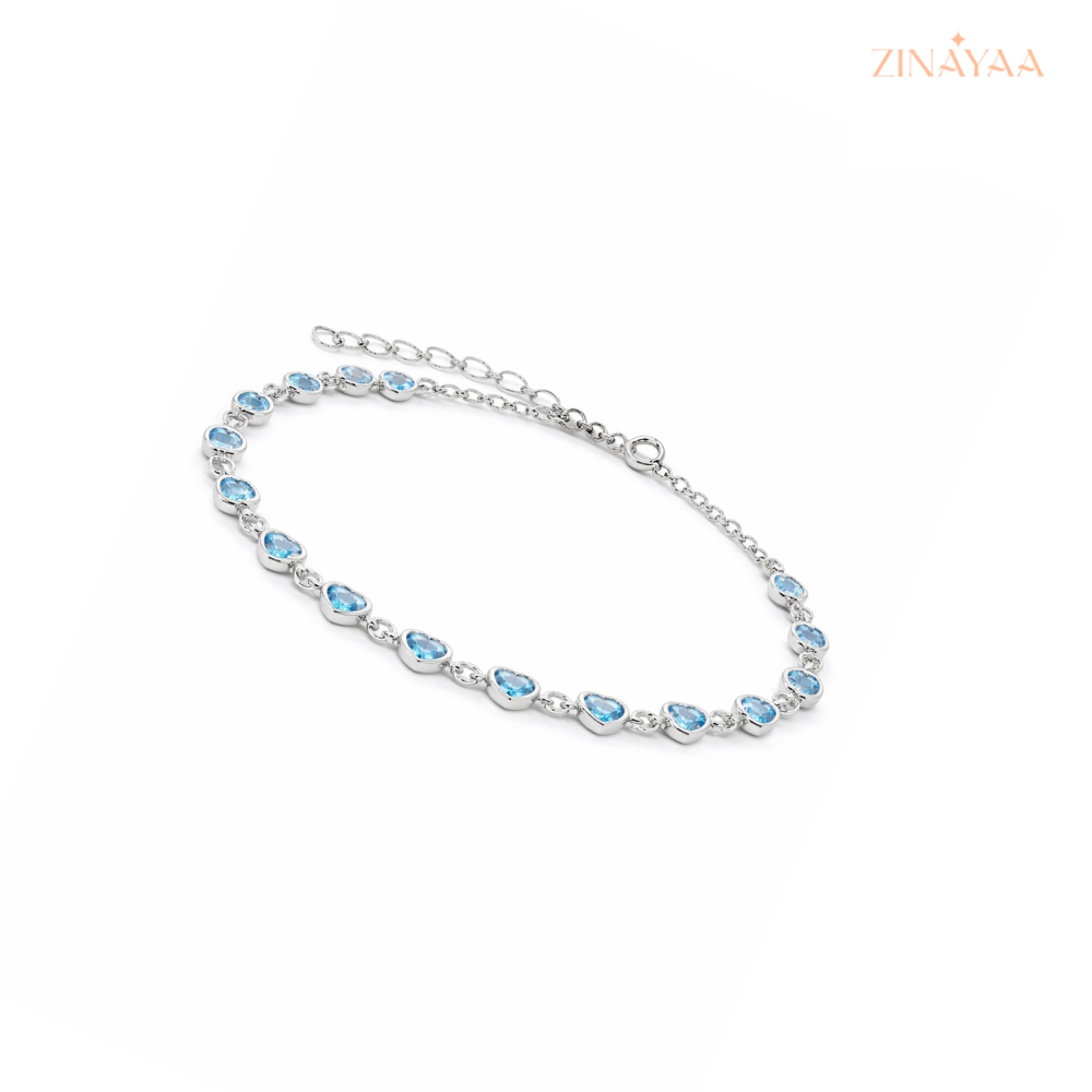 925 Sterling Silver Azure Teardrop Bracelet