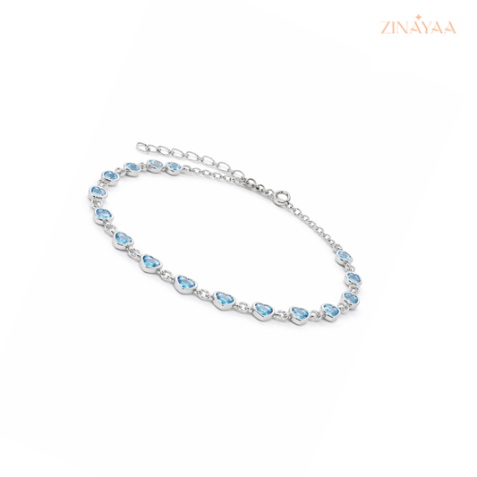 925 Sterling Silver Azure Teardrop Bracelet