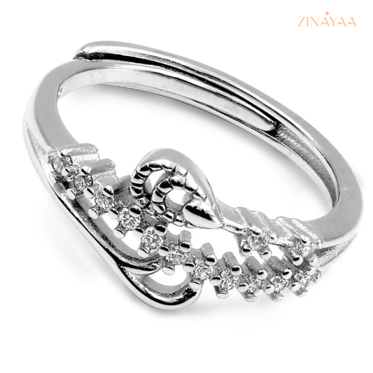 925 Sterling Silver Grace Adjustable Ring