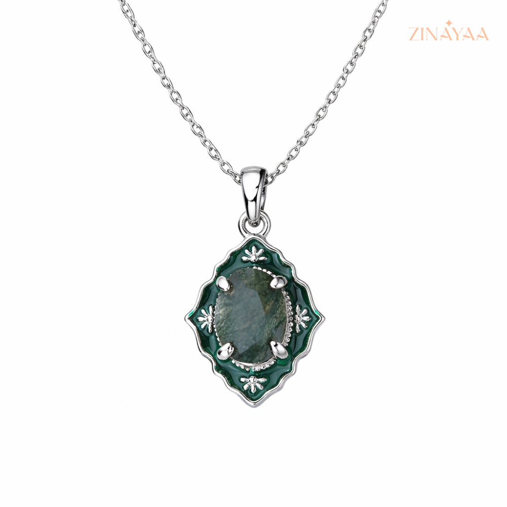 925 Sterling Silver Emerald Grace Adjustable Necklace